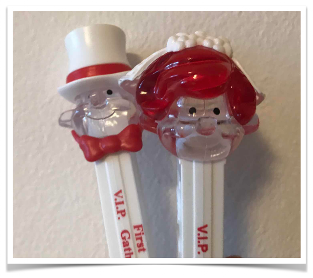 VIP2 Is Here With a Big PEZ Surprise! bride and groom pez