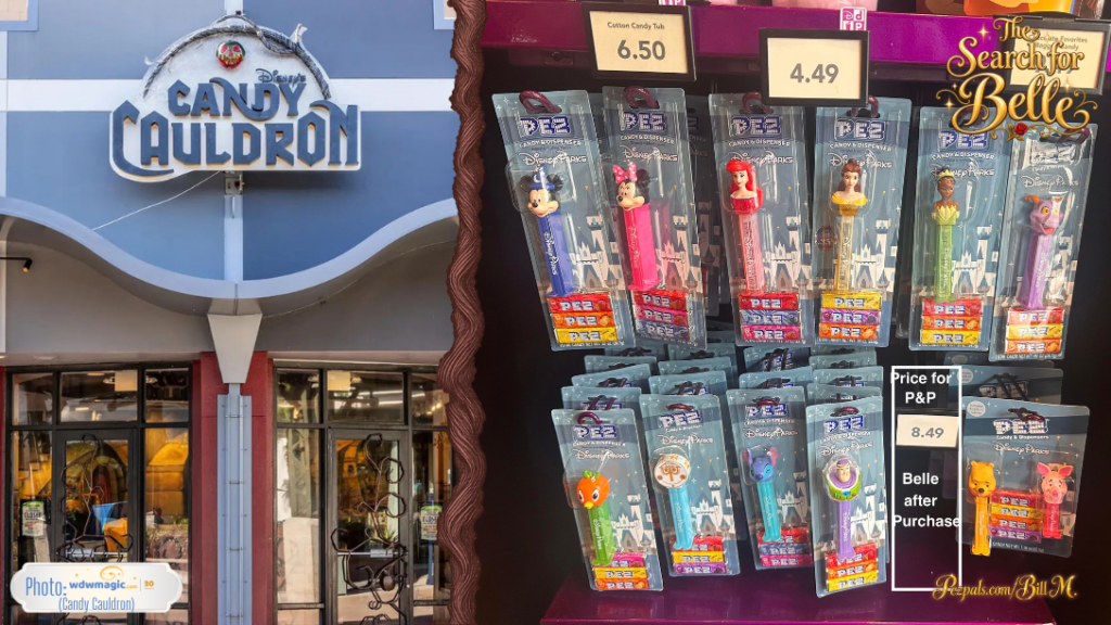 Hunting for Disney Parks PEZ Without Entering the Parks! bill 2026 belle 2