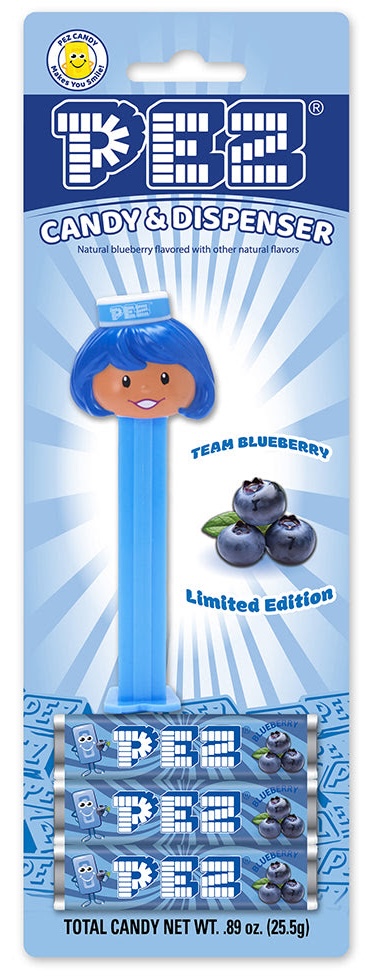 Blueberry Is Back! A New Version Joins the PEZ Presenter Girls blueberry girl blister