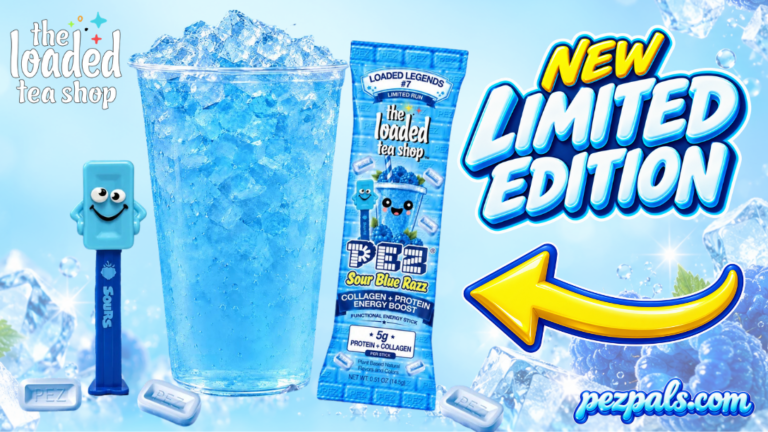 A Sip of PEZ? Meet Sour Blue Razz Loaded Tea!